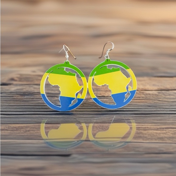 Vibrant Earth-Inspired African Dangle Earrings – Boho Statement Jewelry - Picture 6 of 6